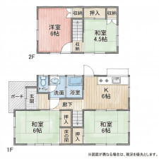 北九州市門司区黒川西、中古一戸建ての間取り画像です