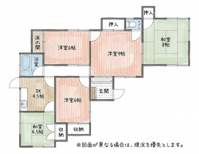 北九州市門司区風師、中古一戸建ての間取り画像です