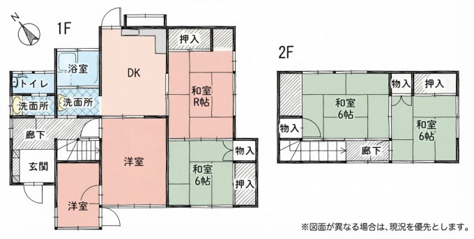 北九州市門司区大里東、中古一戸建ての間取り画像です