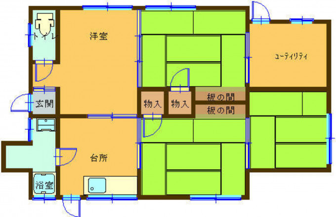 北九州市門司区奥田、中古一戸建ての間取り画像です
