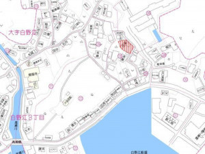 北九州市門司区白野江、中古一戸建ての地図画像です