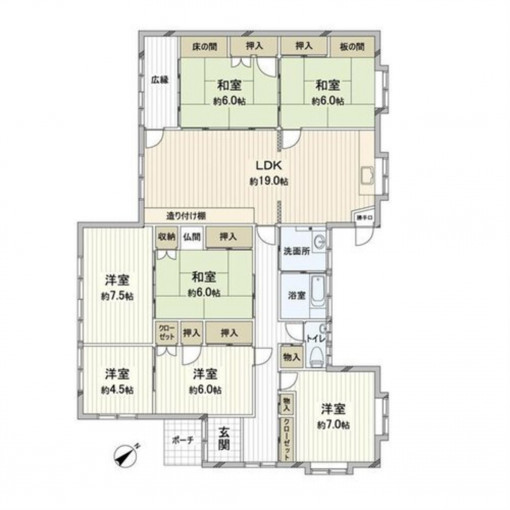 北九州市門司区白野江、中古一戸建ての間取り画像です