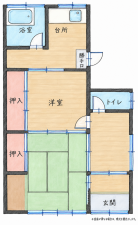 北九州市門司区谷町、中古一戸建ての間取り画像です