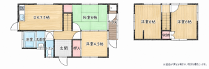 北九州市門司区黒川西、中古一戸建ての間取り画像です
