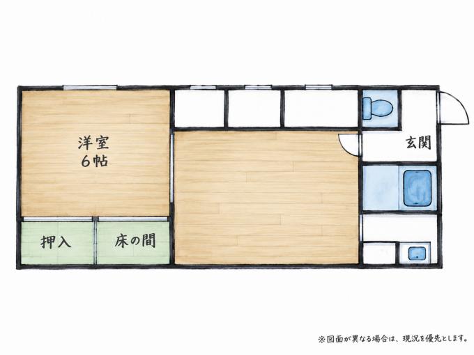 北九州市門司区上二十町、中古一戸建ての間取り画像です