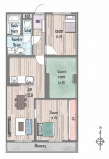 北九州市門司区東新町、中古マンションの間取り画像です