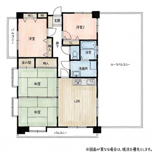 北九州市門司区藤松、中古マンションの間取り画像です