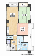 北九州市門司区栄町、中古マンションの間取り画像です