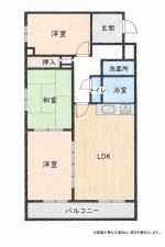 北九州市門司区東本町、中古マンションの間取り画像です