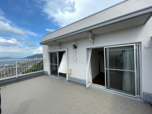 北九州市門司区西新町、中古マンションのバルコニー画像です