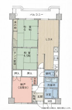 北九州市門司区吉志、中古マンションの間取り画像です