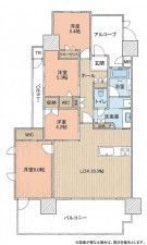 北九州市門司区大里本町、中古マンションの間取り画像です