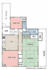 北九州市門司区東新町、中古マンションの間取り画像です