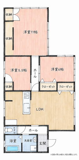 北九州市門司区上藤松、中古一戸建ての間取り画像です