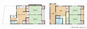 北九州市門司区丸山、中古一戸建ての間取り画像です