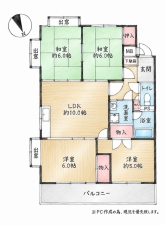 北九州市門司区寺内、中古マンションの間取り画像です