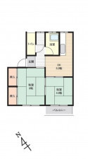 北九州市門司区梅ノ木町、中古マンションの間取り画像です