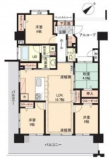 北九州市門司区社ノ木、中古マンションの間取り画像です
