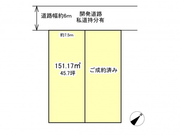 藤沢市鵠沼松が岡、土地の間取り画像です