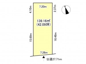 藤沢市鵠沼海岸、土地の間取り画像です