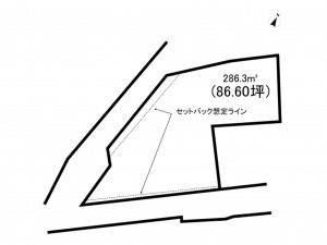 藤沢市鵠沼松が岡、土地の間取り画像です