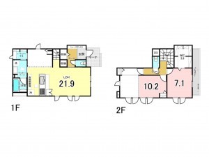 藤沢市並木台、新築一戸建ての間取り画像です