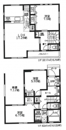 藤沢市鵠沼神明、中古一戸建ての間取り画像です