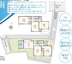 藤沢市城南、中古一戸建ての間取り画像です