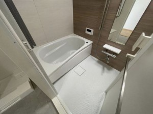 藤沢市大庭、中古マンションの風呂画像です