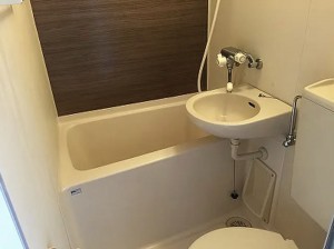 藤沢市藤沢、中古マンションの風呂画像です