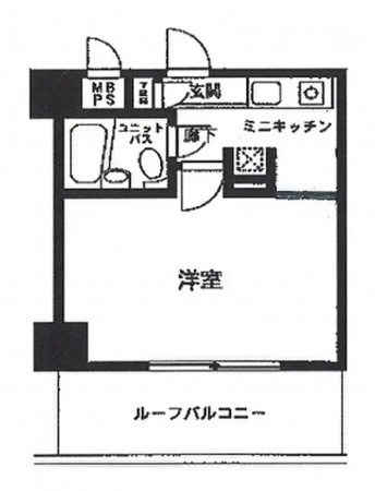 藤沢市藤沢、中古マンションの間取り画像です