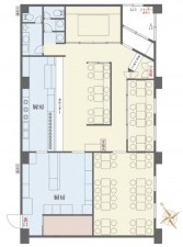藤沢市西富、収益物件/店舗の間取り画像です