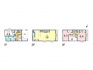 藤沢市善行、新築一戸建ての間取り画像です
