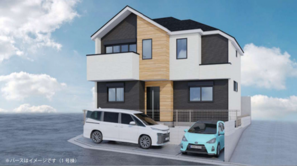藤沢市大庭、新築一戸建ての外観画像です