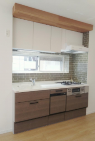 藤沢市南藤沢、中古マンションのキッチン画像です