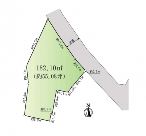 藤沢市辻堂元町、土地の間取り画像です