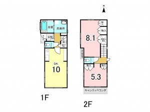藤沢市羽鳥、中古一戸建ての間取り画像です