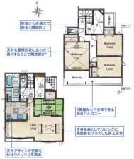 藤沢市大庭、新築一戸建ての間取り画像です