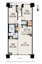 藤沢市辻堂西海岸、中古マンションの間取り画像です