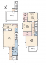 藤沢市辻堂元町、新築一戸建ての間取り画像です