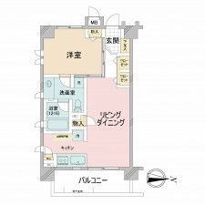 藤沢市片瀬海岸、中古マンションの間取り画像です
