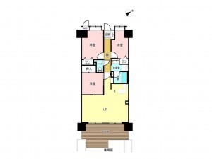 藤沢市片瀬海岸、中古マンションの間取り画像です