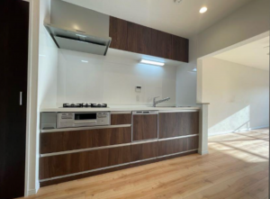 藤沢市みその台、中古マンションのキッチン画像です