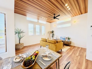 藤沢市片瀬、新築一戸建ての居間画像です