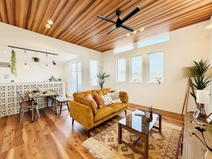 藤沢市片瀬、新築一戸建ての居間画像です