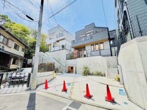 藤沢市片瀬、新築一戸建ての外観画像です