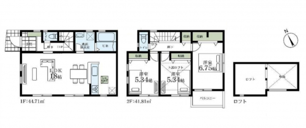 藤沢市辻堂東海岸、新築一戸建ての間取り画像です