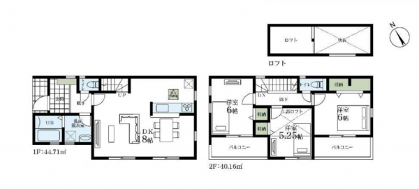 藤沢市辻堂東海岸、新築一戸建ての間取り画像です