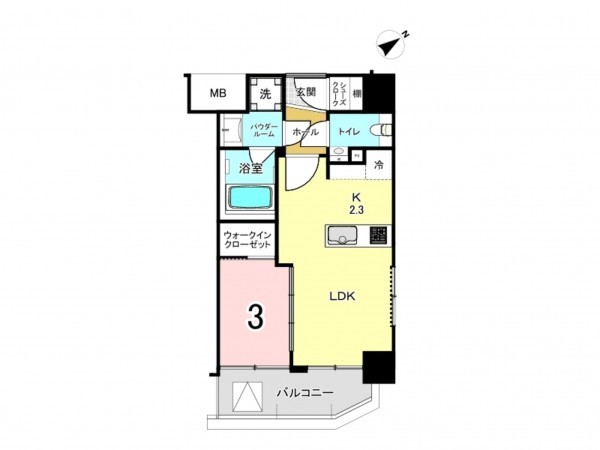 藤沢市鵠沼橘、中古マンションの間取り画像です