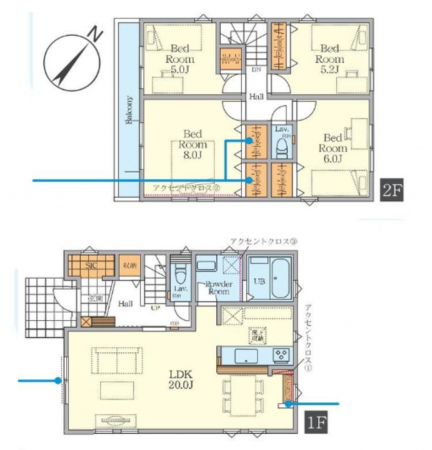 藤沢市善行、新築一戸建ての間取り画像です